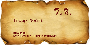 Trapp Noémi névjegykártya